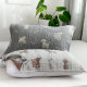 New style pure cotton 6-layer gauze pillow cover, pair of pure cotton adult couple single Teddy dog ​​flower shaped pillow cover