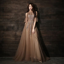 High end banquet evening dress female long dream fairy 2021 New temperament noble ladies luxury dress