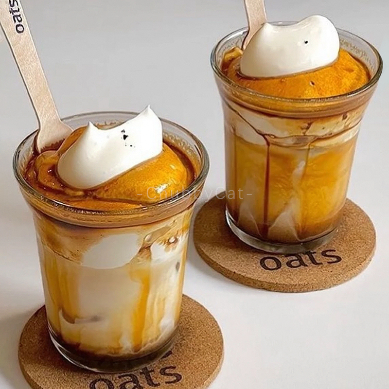 Internet-Famous ins Fengao White Coffee Cup, Italian Latte Art Cup, Simple Retro Dirty Iced Americano Glass Cup