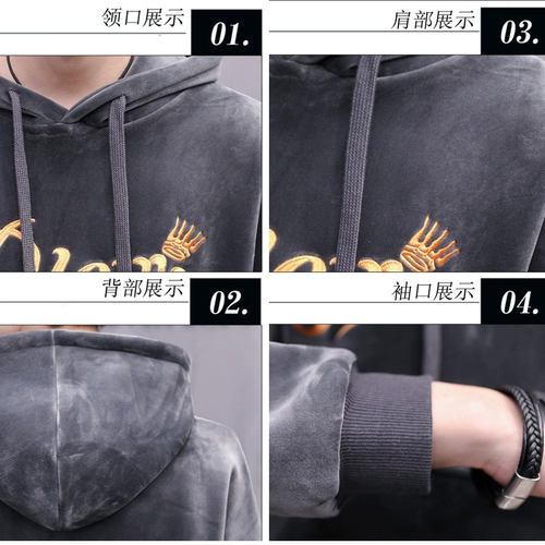 Демисезонная парная одежда для влюбленных, осенняя куртка, бархатная толстовка, комплект, утепленный пуховик, 2025 года, в корейском стиле