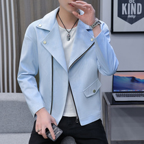 2021 new spring and autumn short small windbreaker mens Korean version of the trend jacket mens ruffian handsome casual jacket student spring