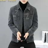 Демисезонная бархатная трендовая куртка для отдыха, шерстяное пальто, плащ, 2024 года, увеличенная толщина