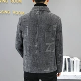 Демисезонная бархатная трендовая куртка для отдыха, шерстяное пальто, плащ, 2024 года, увеличенная толщина