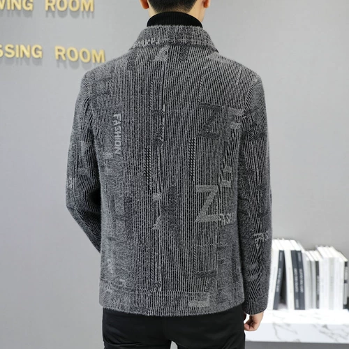 Демисезонная бархатная трендовая куртка для отдыха, шерстяное пальто, плащ, 2024 года, увеличенная толщина