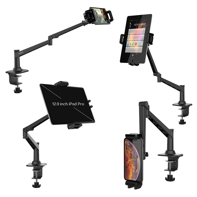 Smatree mobile phone ipad12 9 universal multi-function live desktop stand Lazy home bedside bracket clip