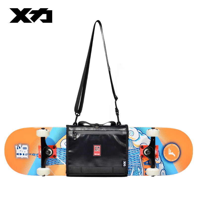 Mackar original design one shoulder skateboard bag street trend simple personality big fish board bag double rocker bag backpack