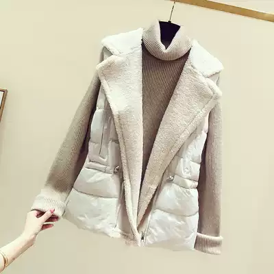 Lamb hair Vest Women 2020 autumn and winter New Korean loose waist cotton vest coat