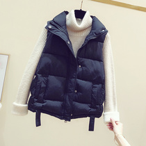 Cotton waistcoat womens short 2021 New Korean version of loose outer set down cotton vest shoulder horse jacket jacket