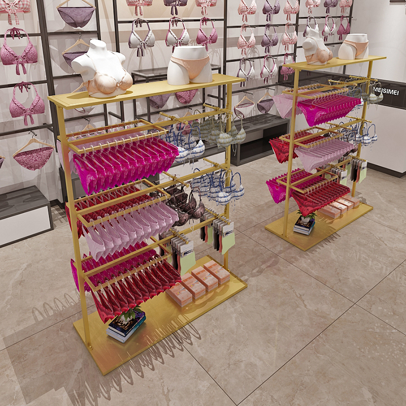 Mall Clothing Shop Lingerie Shop Bra Men And Women Underwear Shorts Positive Hanging Side Hanging Landing Type Middle Island Display Shelves