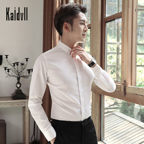 Kaidvll white shirt man long sleeve business Korean version professional shirt work free from bronzing and bridegroom tide autumn