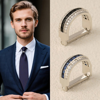 Exquisite Tie Ring, Tie Clip, Tie Loop, Tie Buckle, Knot Ring, Accessory, Decoration, Light Luxury, Niche Metal Tie Ring