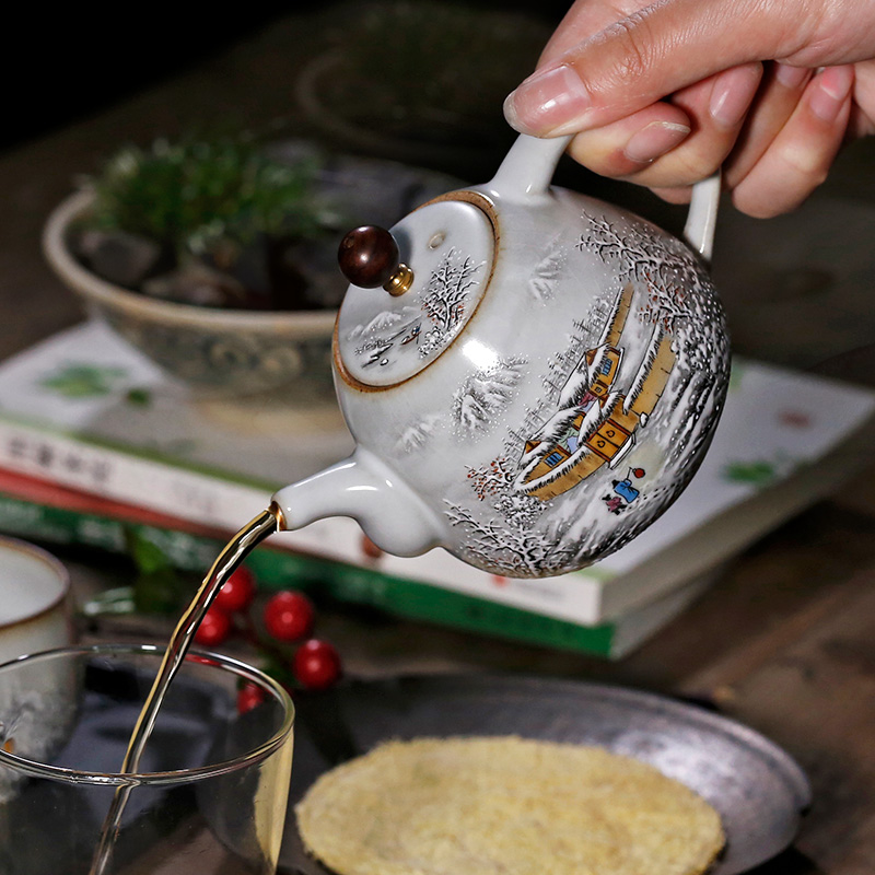 Jingdezhen your up open piece of pure manual hand - made kung fu tea set little teapot ceramics single pot of restoring ancient ways making tea with tea