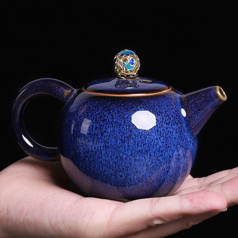 The jun porcelain tea set variable one single pot with ceramic teapot kunfu tea tea, small single mini home