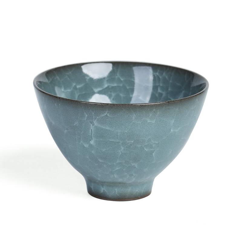 LanZongMin longquan celadon ice crack single small cups of tea cups from a single sample tea cup pure manual master CPU