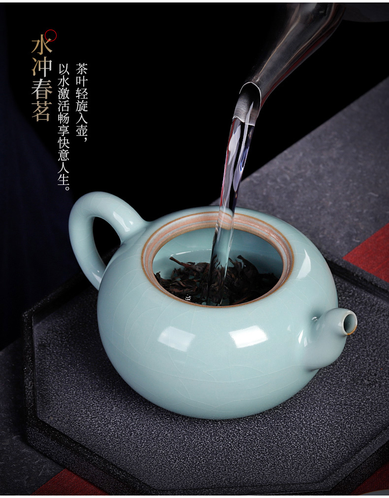 Your up tea set piece can keep the office open lounge kung fu tea cups a complete set of high - grade ceramic teapot