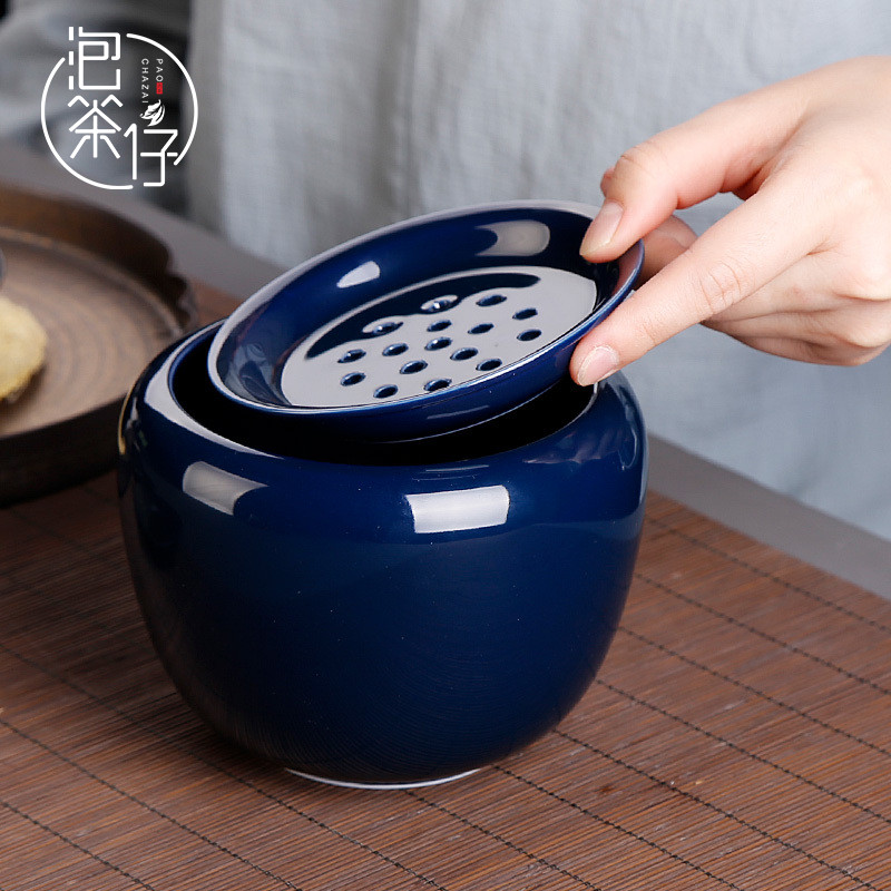 Celadon trumpet tea wash bath archaize hot tea filter bucket ceramic kung fu tea tea barrel water jar is zero