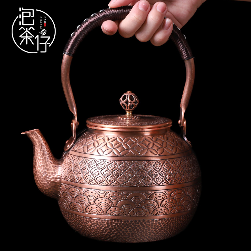 Chinese checking copper kettle electric TaoLu boiled tea tea plates home upset big capacity is large