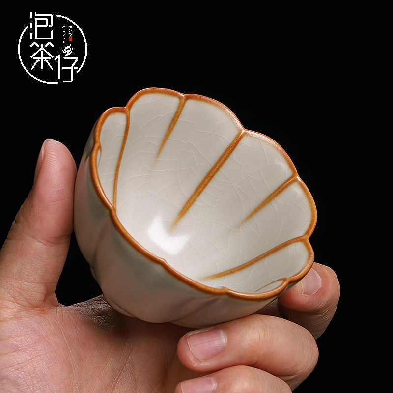 Open the slice your up sample tea cup small ceramic cups kongfu master cup "women 's singles a single cup of tea large pure manual