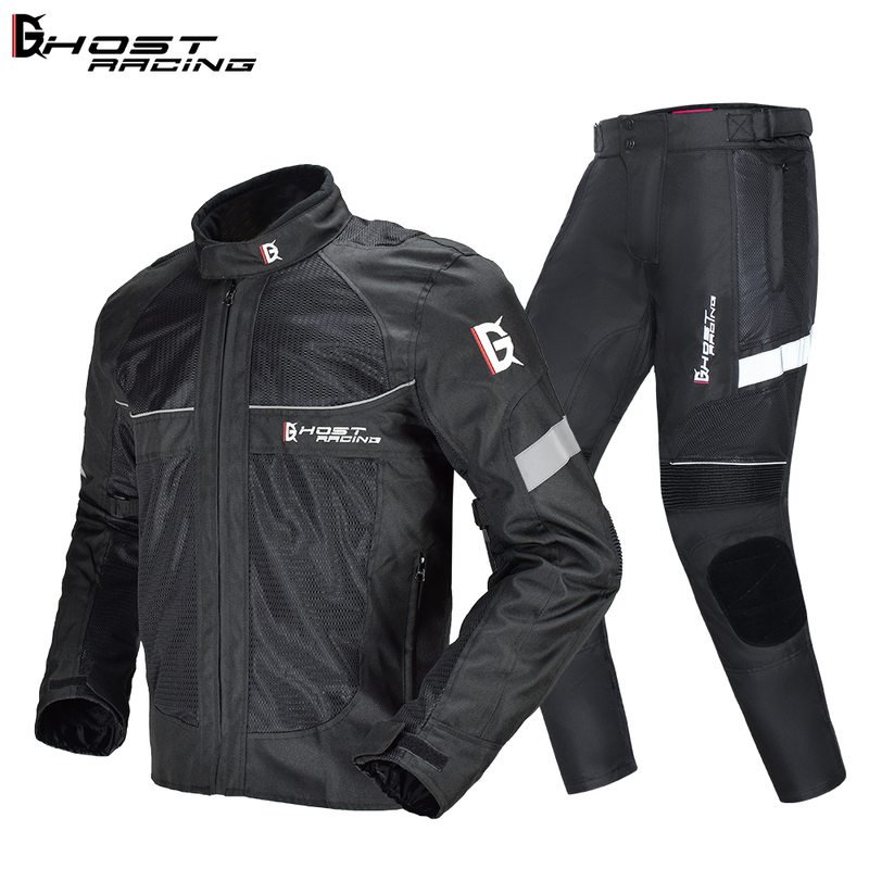 Motorcycle Riding Clothing for Men, Racing Pants, Jacket, Thermal Protection, Anti-Fall Pants, Protective Motorcycle Gear, Four-Season Mesh Suit