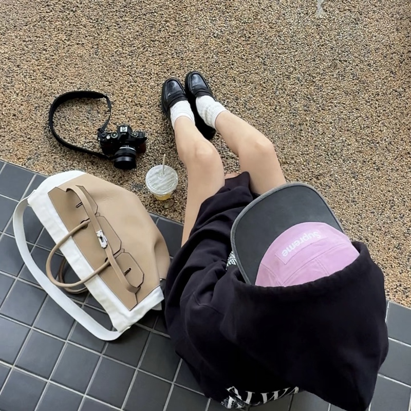 2026 New Retro Casual Kelly Bag Canvas Patchwork Handbag Large Capacity Tote Commuter Shoulder Bag Trendy