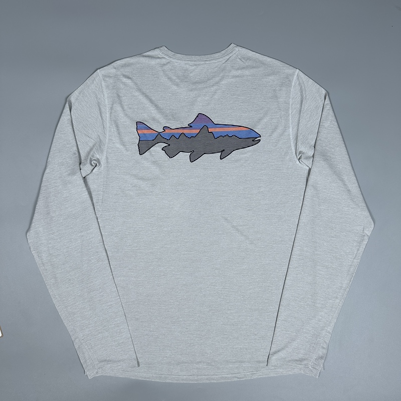 Patagonia Patagonia C1 Flying Fish Sun Protection Moisture-Wicking Breathable Round Neck Long Sleeve Quick-Drying T-Shirt Men's