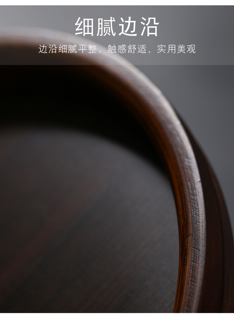 Love round saucer dish Nordic fruit tray household steak put SaZhu plate Japanese contracted solid wood plate