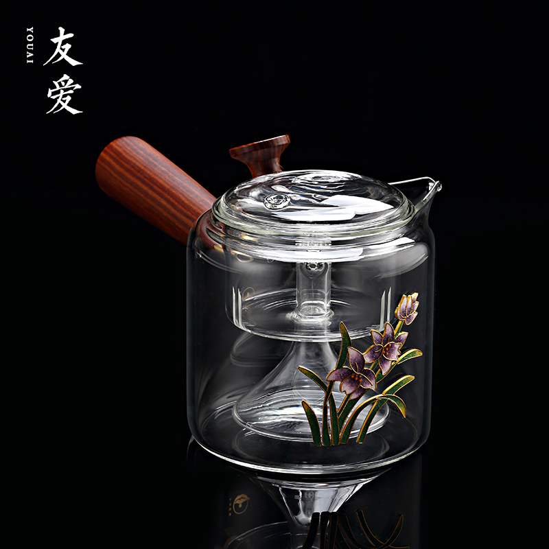 Love curium silver glass kettle TaoLu glass boiled tea machine small household the glass pot of tea stove Japanese side