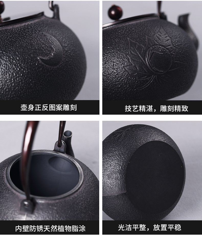 Love iron pot of household electricity TaoLu cast iron pot of boiling tea teapot suit Japanese tea stove boiling pot of tea