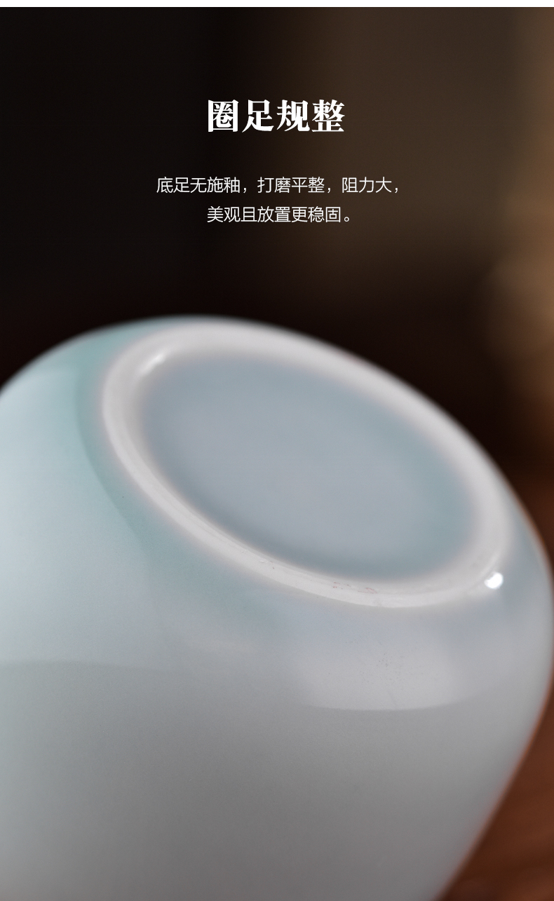 Love bamboo cover small POTS ceramic bell travel portable sealed storage box packing kung fu tea tea tea tea warehouse