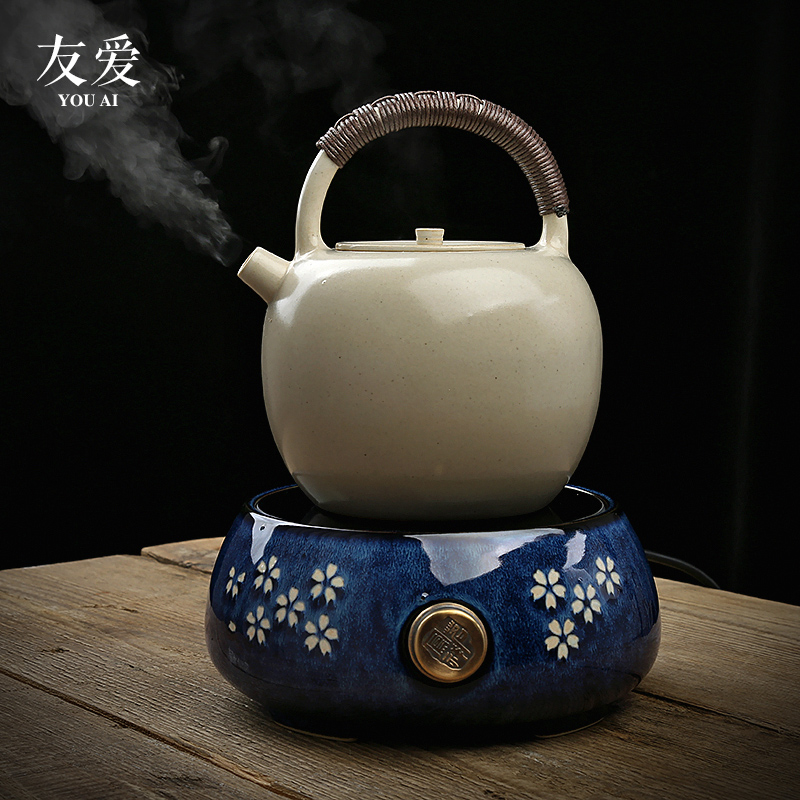 Love yard sakura fly ceramic the boiled tea, the electric TaoLu jug kettle boiling pot set tea service