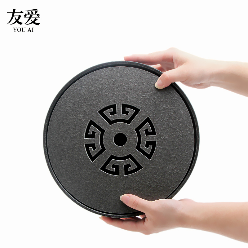 Love Japanese creative dry terms Taiwan kungfu tea set porcelain stone tea tray was sharply round small tea tea table