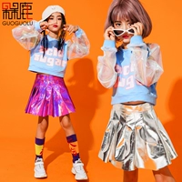 Trẻ em nhảy jazz trang phục trang phục hip-hop thiết lập cô gái hiphop hip-hop quần áo thủy triều mặc rốn hiệu suất quần áo quần áo trẻ em 10 tuổi