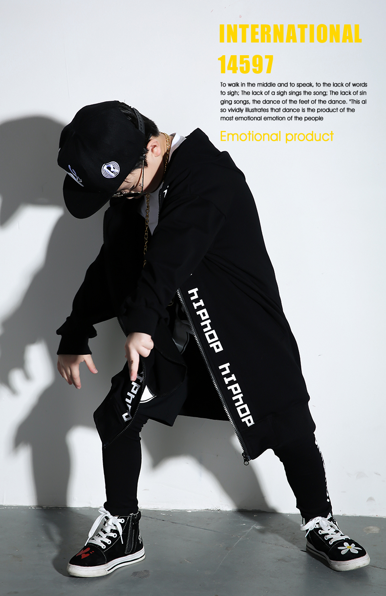 Bộ đồ nhảy đường phố của trẻ em trống trang phục bé trai quần áo hip hop Cô gái nhảy jazz trang phục cho trẻ em mùa thu đồ bộ cho be gái 12 tuổi