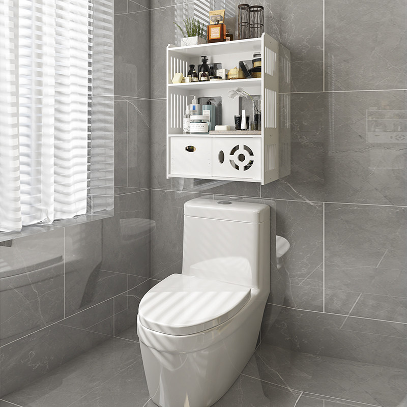 Makeup Room Bathroom Shelve Bathroom wall-mounted Perforated Cosmetic Wall Containing floor Toilet Wash Stand