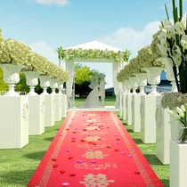 Wedding supplies Red carpet Disposable red festive corridor doormat Stairs non-slip welcome wedding celebration red carpet