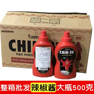 Vietnam Jinsu chili sauce 500g times 12 bottles whole box chin-su Rice commercial garlic spicy sauce