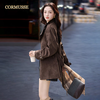 Cormusse Mid-Length Trench Coat for Women, 2025 Autumn and Winter New Popular Style, High-End and Very Stylish Outerwear