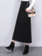 Cormusse high-end skirt women's 2025 new autumn and winter style a-line hip-slim woolen long skirt with drape