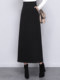 Cormusse high-end skirt women's 2025 new autumn and winter style a-line hip-slim woolen long skirt with drape