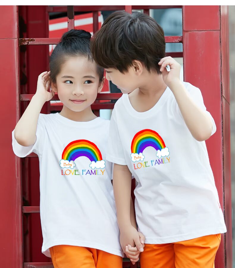 Bố mẹ sắp đặt hè 2018 gia đình mới gia đình bốn người gia đình ba gia đình mặc mẹ và con gái mẹ áo thun ngắn tay bộ pijama cho nhà 4 người