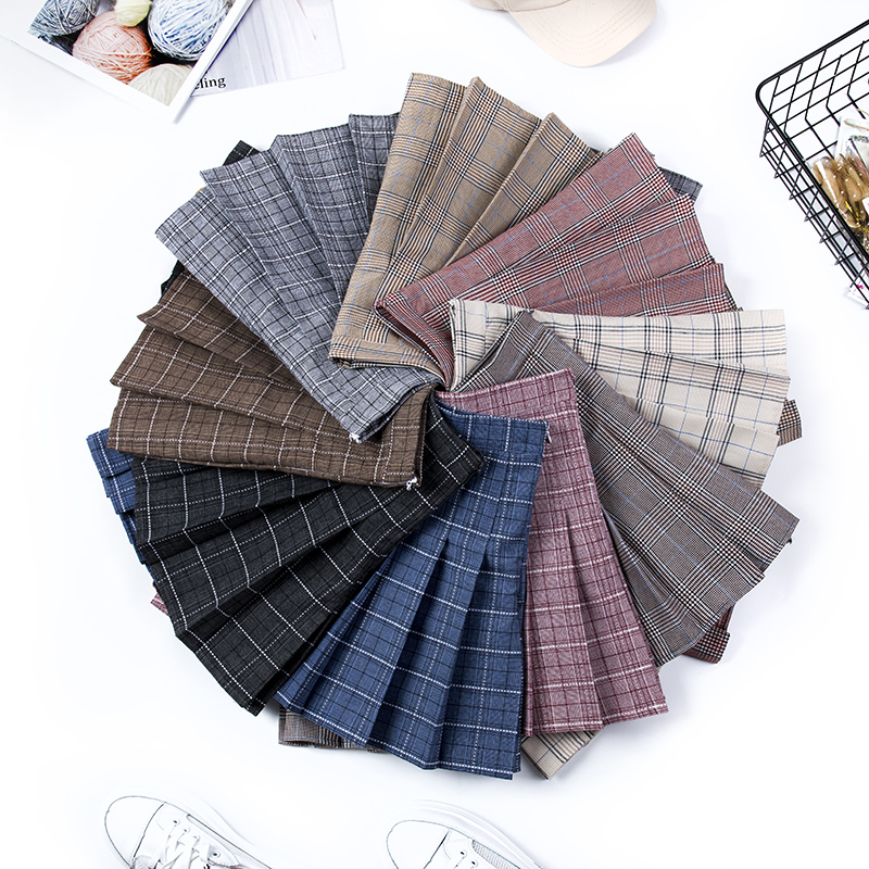 Plexu Skirt Woman Plaid Skirt Short Skirt Summer 2022 New Black Grey A Character Skirt High Waist Spring Ulzzang Half Body Dress