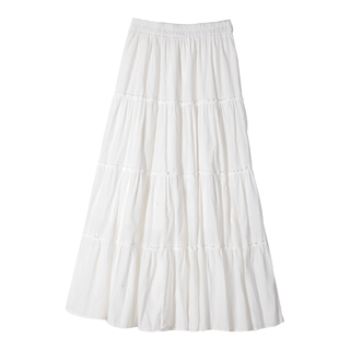 Xiangmeimei's Gentle and Elegant Style Lace Women's Summer New High-Waisted White Half-Length Skirt Long Skirt