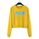 Осенняя тонкая короткая толстовка для школьников, коллекция 2021, оверсайз, по фигуре, в корейском стиле