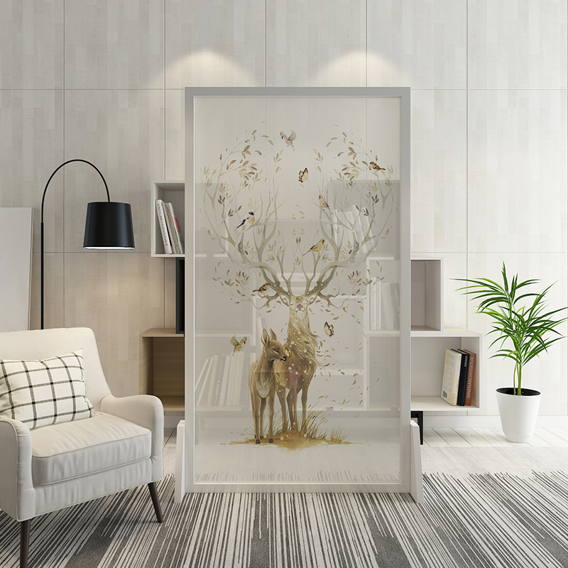Nordic Modern Screen Divided Living Room Bedroom Elk Flower Bird European Pockground Lounge Background Wall
