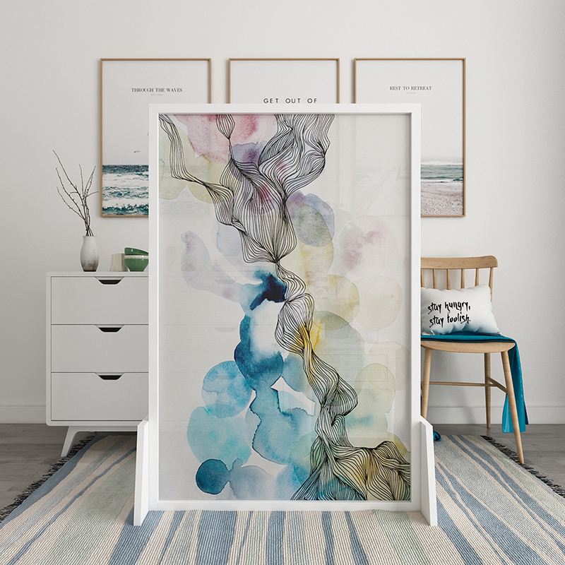 European-style screen solid wood partition decoration living room bedroom entrance porch simple modern simple fashion semi-transparent seat screen