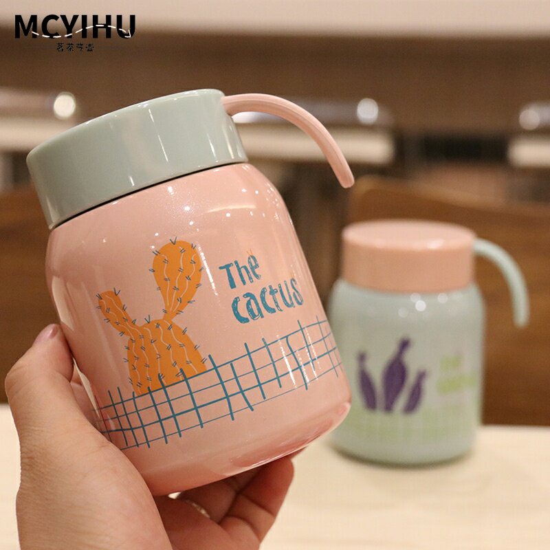Mini Insulation Cup Lady Stainless Steel Vacuum Insulated Pot Creative Fresh Water Mug small anti-leakage student tea cup