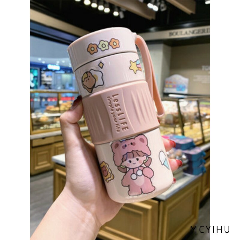 Brief LITTLE FRESCOED WITH TEA LEAK INSULATION CUP MALE LADY PORTABLE STAINLESS STEEL WATER GLASS HIGH FACE VALUE BUSINESS TEA CUP