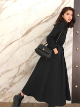 Taiwans new dress light ripe culture quality Western style skirt bellflower skirt Student forest department long skirt female spring and autumn