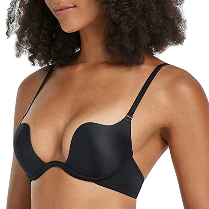 Глубокий V-образный бесшовный бюстгальтер с сборками, Sexy Invisible Bra