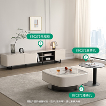 Quanyou Home Furniture 870272 Ceramic Glass Coffee Table Super Crystal Stone TV Cabinet Dining Table Dining Chair